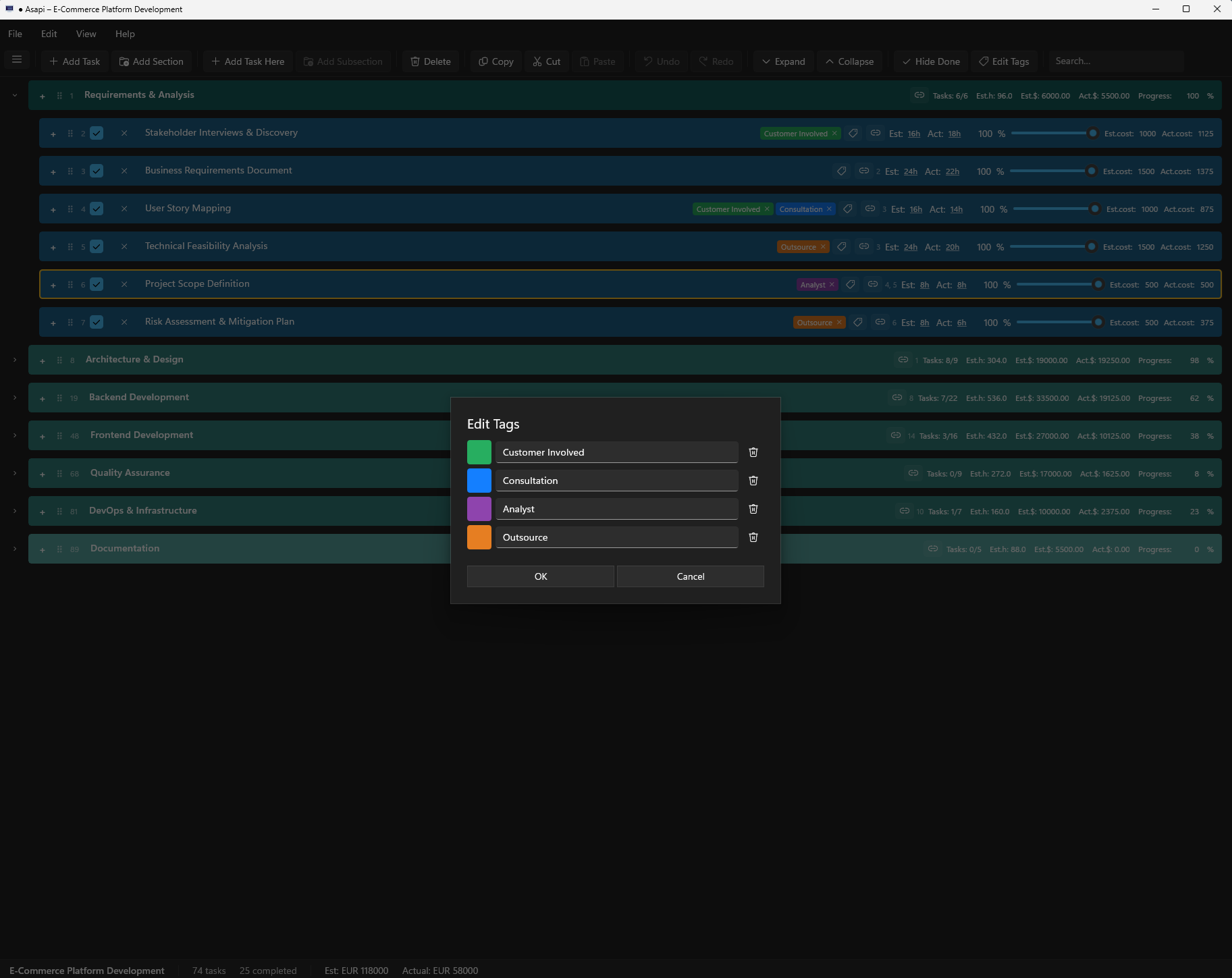 Tag editor